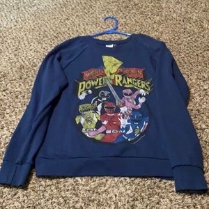 Mighty Morphin Power Rangers sweatshirt blue med